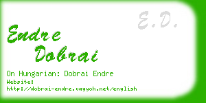 endre dobrai business card